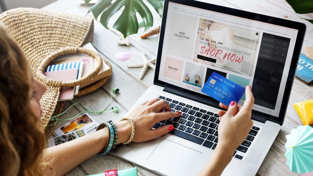 person shopping from website